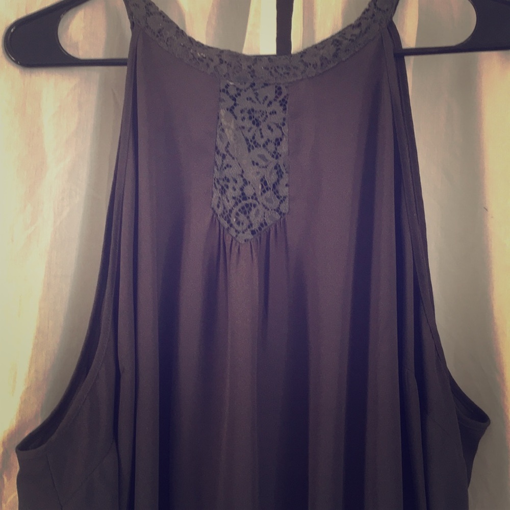 Grey tunic sleeveless blouse